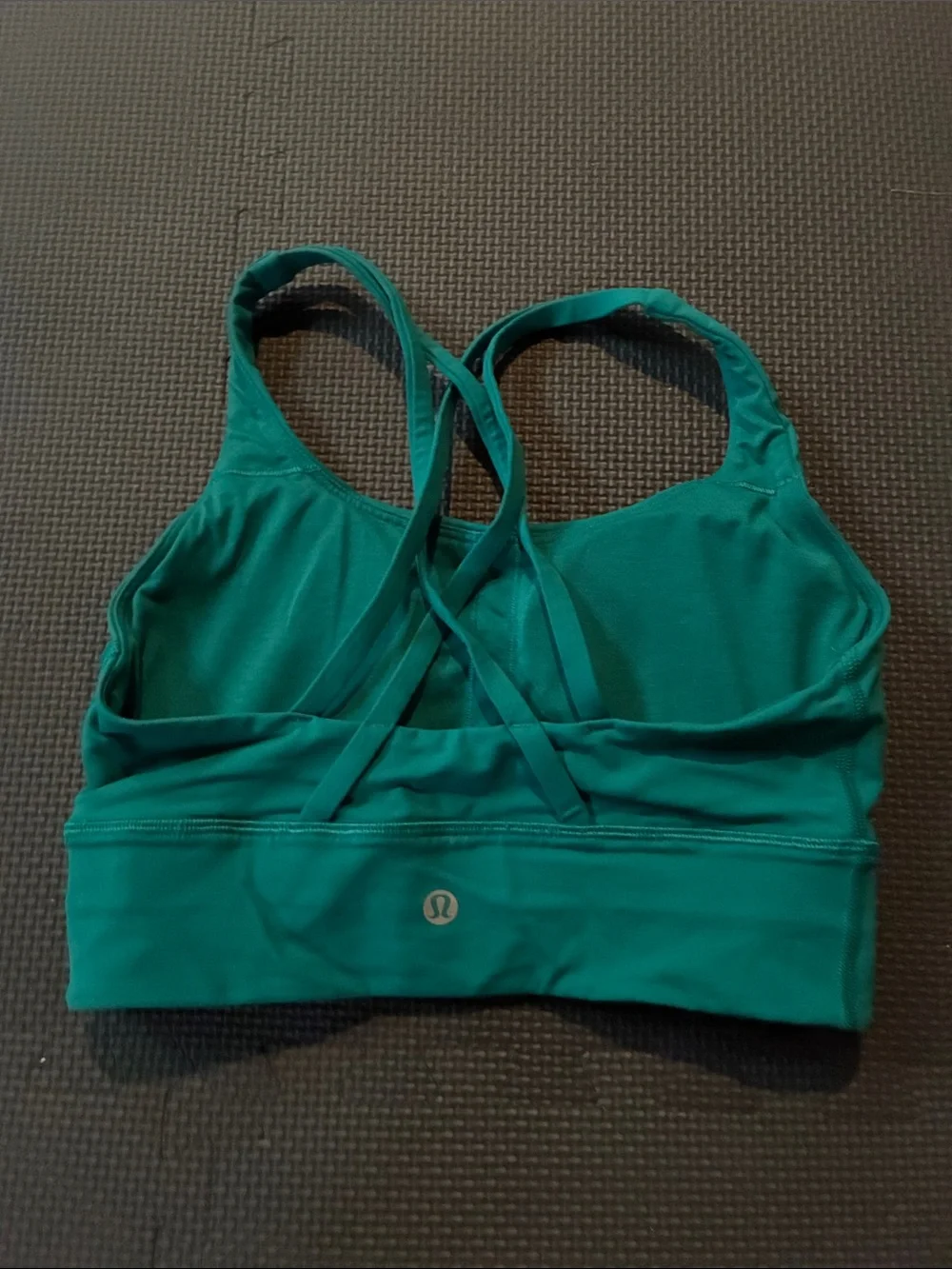Women's Teal Cross-Back Sports Bra — Supportive Low-Impact Activewear